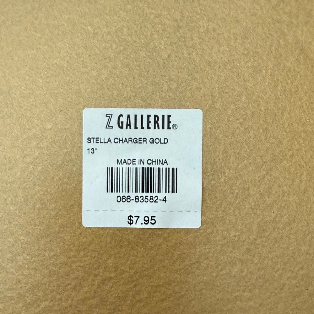 Z Gallerie Gold & Silver Dinner Plate